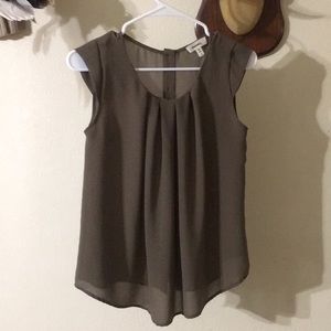 Olive green dressy blouse size small